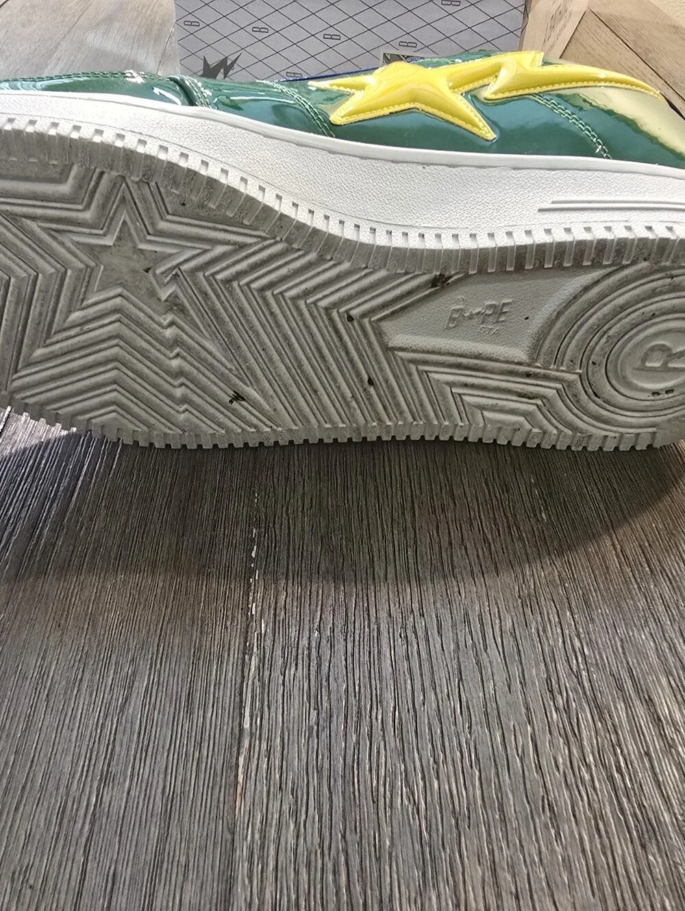 A Bathing Ape Color Block Athletic Shoes In Box *rare*